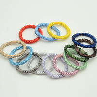 37 Couleurs, Élastiques à Cheveux Épais de 8 mm, Solides, à Cordon, Tressés, Chouchous, Attaches-queue de Cheval, Mode Fille, en Caoutchouc
