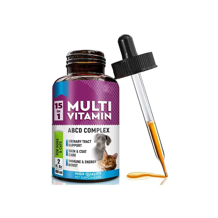 15 in 1 Pet Multivitamin Liquid ABCD Complex Cranberry Formula for Dogs ...