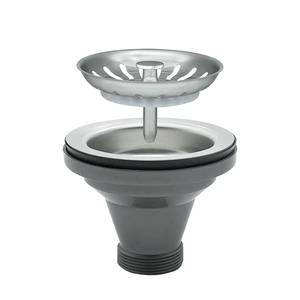 Passoire d'évier de cuisine en acier inoxydable, panier d'évier de cuisine, passoire à déchets, égouttoir de lavabo avec couvercle et filtre - Product Image 6