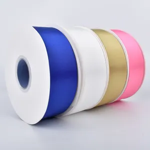 Fabrik großhandel einzelne doppelseitige 196-farben-polyester-satin-bänder für geschenkverpackung