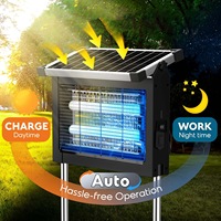 Piège à insectes solaire professionnel UV LED, anti-moustiques et nuisibles, étanche IP65, pour intérieur et extérieur
