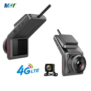 מצלמת דשבורד HD 4g sim מצלמת דש לרכב 1080p CMSV6 dvr מיני חכם 2 ערוצים מצלמת דש מצלמת עדשות כפולות קדמית ואחורית wifi gps מצלמת דש 4g