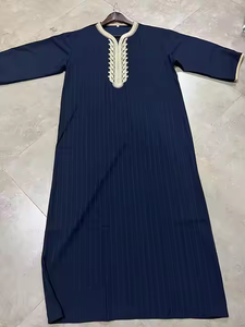Camisa Thobe Alaseel de Lujo para Hombre, Estilo Árabe Saudí, Jalabiya Omán, Kurta Casual Corta para Hombre - Product Image 6