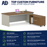 Bureau de direction moderne pliable et durable pour une personne, avec plateau en MDF et structure métallique, facile à assembler – Vente en gros usine