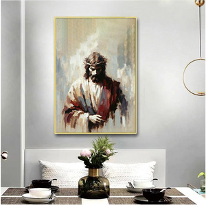 Arte Cristiano <span class=keywords><strong>de</strong></span> Pared, Impresión en Lienzo <span class=keywords><strong>de</strong></span> <span class=keywords><strong>Dios</strong></span> Jesús, Pintura para Sala <span class=keywords><strong>de</strong></span> Estar, Dormitorio, Sala <span class=keywords><strong>de</strong></span> Oración - Product Image 1