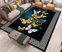 Toptan 3D Özel Baskılı Geometrik Desenli Polyester Banyo Paspası, Yıkanabilir ve Kaymaz, Ev, Yatak Odası, Araba Kullanımı İçin