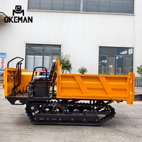 Nouveau mini-dumper sur chenilles diesel automatique 6x2 à conduite à gauche de 2 tonnes avec système hydraulique