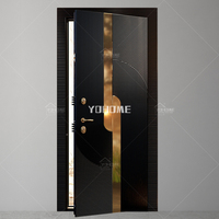 Porte américaine de luxe en bois pour villa portes intérieures en bois massif non finies portes design de luxe
