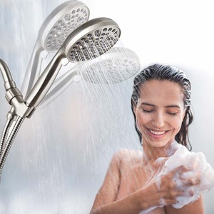 Juego de Ducha de Mano con 10 Funciones, Acabado Níquel Cepillado, Manguera de 59 Pulgadas, Boquillas de Silicona Fáciles de Limpiar, Juego de Ducha para Baño - Product Image 2