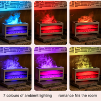 Cheminée Style 7 Couleurs Flamme Aroma Diffuseur Humidificateur D'air pour Bureau À Domicile Chambre
