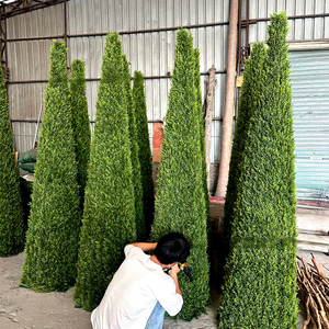Árbol Artificial Cónico de Ciprés y <span class=keywords><strong>Pino</strong></span> para Decoración de Paisajes, Bodas, Hoteles y Pascua, Ecológico, de Plástico Verde - Product Image 3