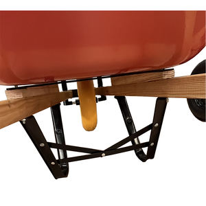 รถเข็นล้อยางสำหรับงานหนัก สำหรับงานก่อสร้าง อุตสาหกรรม และสวน พร้อมด้ามจับไม้ - Product Image 6