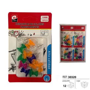 Chinchetas De Colores Transparentes 10Mm 12Pcs Alta Calidad - Product Image 3