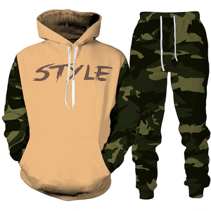 Ropa Urbana de Alta Calidad, Conjunto de 2 Piezas, Sudadera con Capucha Sublimada, Resistente al Viento, Transpirable, Sólida, Gruesa, Ligera, Tallas Grandes, Unisex - Product Image 2