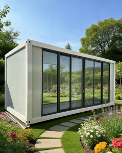 Maison Modulaire Écologique Moderne à Toit en Queue de Roi, Façade en Verre Premium, Tiny House pour Bureau, Porche en Cèdre, Fenêtres Panoramiques, Garantie 2 Ans - Product Image 6