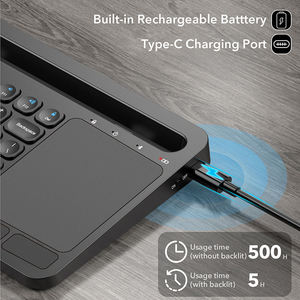 Clavier de tablette rechargeable personnalisé, clavier sans fil Bluetooth, clavier coréen japonais avec pavé tactile pour mobile iPad - Product Image 3
