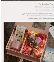 Coffrets d'aromathérapie pratiques, haut de gamme, exquis et luxueux, en verre, avec fleurs préservées imprimées en sérigraphie, cadeau du Nouvel An pour les mamans