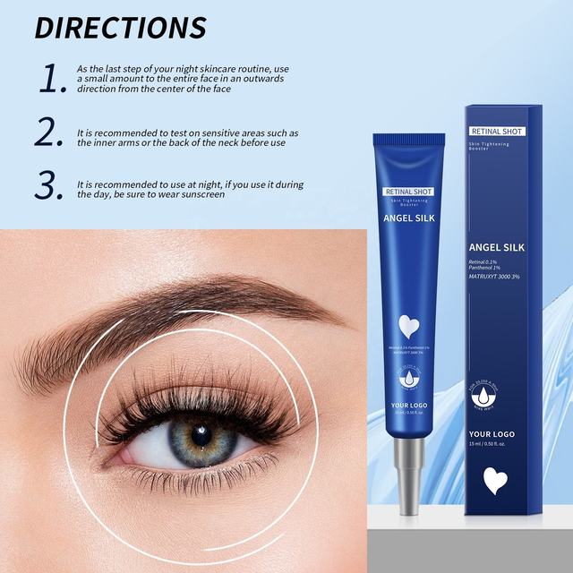 Korean 5% Caffeine Hyaluronic Acid & Squalane Anti-Aging Eye Serum Gelatinous Formula Remove Dark Circles Puffiness Wrinkles