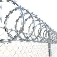 Clôture en grillage barbelé recouvert de PVC noir, élégante, pour la protection des sites extérieurs