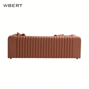 WBERT-Sofá KTV de cuero informal moderno nórdico, sofá ligero de negociación de lujo para departamento de ventas, sala de estar sencilla de Hotel - Product Image 2