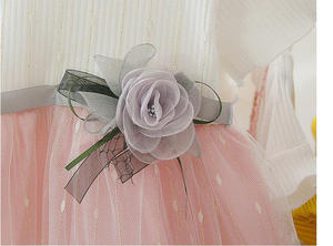 Robes pour filles de style coréen, mode décontractée, dentelle fantaisie, robe unie à fleurs pour bébés et enfants - Product Image 5