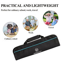 Sac de transport pour couteaux de cuisine en tissu Oxford grande capacité, avec fermeture éclair, résistant aux rayures, portable, pour chefs