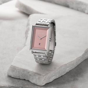 Montre carrée entièrement en acier inoxydable pour femmes, mouvement japonais, bracelet, minimalisme, OEM ODM, votre logo - Product Image 3