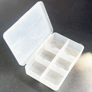 Transparent Plastic Storage Box With Dividers For Jewelry And Small Parts Eco-Friendly Desktop Organizer Rectangle Shape Less - Product Image 5