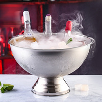 Seau à glace de banquet de qualité supérieure en acier inoxydable personnalisé bol à glace à champagne seau à glace de bar