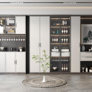 Haut de gamme intégré contrôle de la température 304 armoire à vin en acier inoxydable Anti déformation réfrigérateur à vin pour hôtel salon Villa - Product Image 1