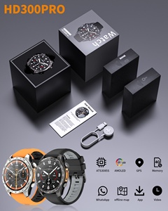 NEW HD300PRO AMOLED Screen Outdoor Smart Watch Grande mémoire Sport Watch BT Calls Compass Health Fitness Tracker GPS Watch - Product Image 6
