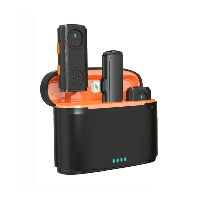 New Model Lapel Collar Mini Mic Wireless Recording Microphone with Charging Box for Teachers