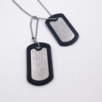 Etiquetas de perro en relieve esmaltadas personalizadas, collar de acero inoxidable para hombre, Etiqueta de perro con código QR para grabado