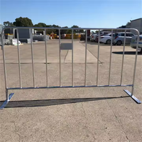 Barrière pour piétons de sécurité pliable mobile en plastique galvanisé en acier aluminium
