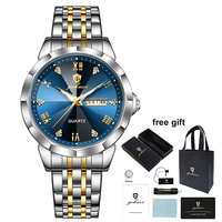 Gohuos 8811 Nouvelle Arrivée Montre-bracelet Homme Étanche Aiguilles Lumineuses Calendrier Reloj Montre Date Semaine Montres Sportives avec Boîte / Sac