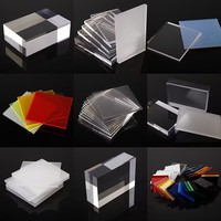Plaques acryliques transparentes colorées de 0,6 à 6 mm, résistantes aux UV et au feu, pour découpe laser, enseignes imprimées UV, projets DIY