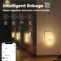 Lampe murale intelligente LED WiFi Tuya avec détecteur de mouvement PIR, en matériau PC, prise EU/US/UK, compatible avec Alexa, Google Home et l'application Smart Life