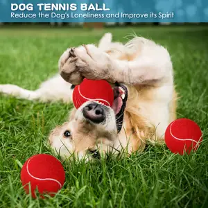 Wholesale Custom Logo Chew Rubber Exercise Training Interactive Pet Ball Throwing Small Tennis Dog Ball Toy With Logo For Dogs