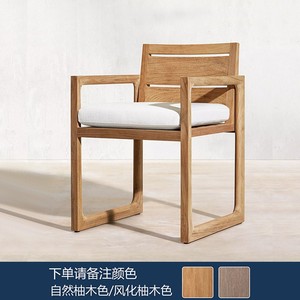 Tables et chaises d'extérieur en bois massif pour villa, cour, terrasse, hôtel, jardin, maison d'hôtes, salle à manger extérieure en teck - Product Image 6