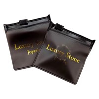 Sac à fermeture éclair en PVC givré personnalisé, petit format, pour bijoux, réutilisable, pochette à fermeture éclair pour boucles d'oreilles et colliers, sac en plastique à fermeture éclair, vente chaude