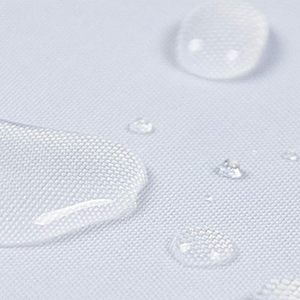 ม่านอาบน้ำ สีขาว 240x200 ซม. กันน้ำ กันเชื้อรา พร้อมห่วง 16 วง - Product Image 4