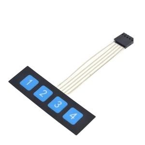 Nhà thông minh thiết bị dập nổi mái vòm kim loại tiêu chuẩn màng bàn phím với 4 thiết bị chuyển mạch Led nhúng hiển thị và cửa sổ trong suốt - Product Image 3