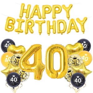 Noir et or 18e 21e 30e 40e 50e <span class=keywords><strong>anniversaire</strong></span> fête joyeux <span class=keywords><strong>anniversaire</strong></span> feuille ballons bannières hélium confettis ballons guirlande décor - Product Image 4