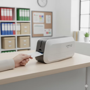 Imprimante de cartes d'identité en plastique CR80 personnalisable IDP Smart 51, double face, sublimation par transfert thermique, 300 dpi - Product Image 1