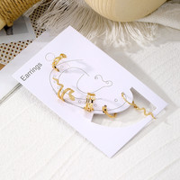 Pendientes de Clip con Perlas y Geometría Serpentina para Mujer, Pendientes de Aro con Forma de Serpiente Tridimensional, Joyería Femenina