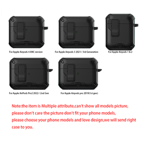 Étui de protection antichoc magnétique à ouverture automatique avec crochet pour écouteurs Apple <span class=keywords><strong>Airpods</strong></span> 4 <span class=keywords><strong>ANC</strong></span> / <span class=keywords><strong>3</strong></span> / 2 / Pro <span class=keywords><strong>3</strong></span> 2 / Pro - Product Image 2