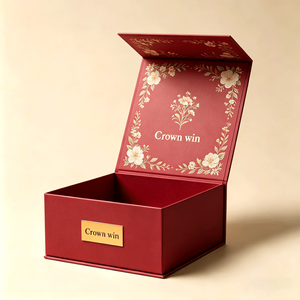 Premium Luxury Elegant Magnetic Closure Rigid Art Paper Embossed Gift Box for Cosmetics Wedding Jewelry Storage - Product Image 1