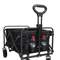 Chariot de courses pliable léger en plastique pour l'extérieur, chariot de camping pliable avec poignée flexible
