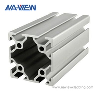 Profilé d'extrusion d'aluminium 8080 80X80 80x80 des fabricants chinois Profilés en alliage d'aluminium pour couper le soudage par flexion