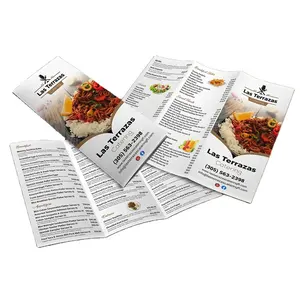 定制A4 A5 a 6尺寸广告促销彩色传单小册子折叠商业广告传单印刷服务